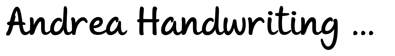 Andrea Handwriting II Script Upright Bold